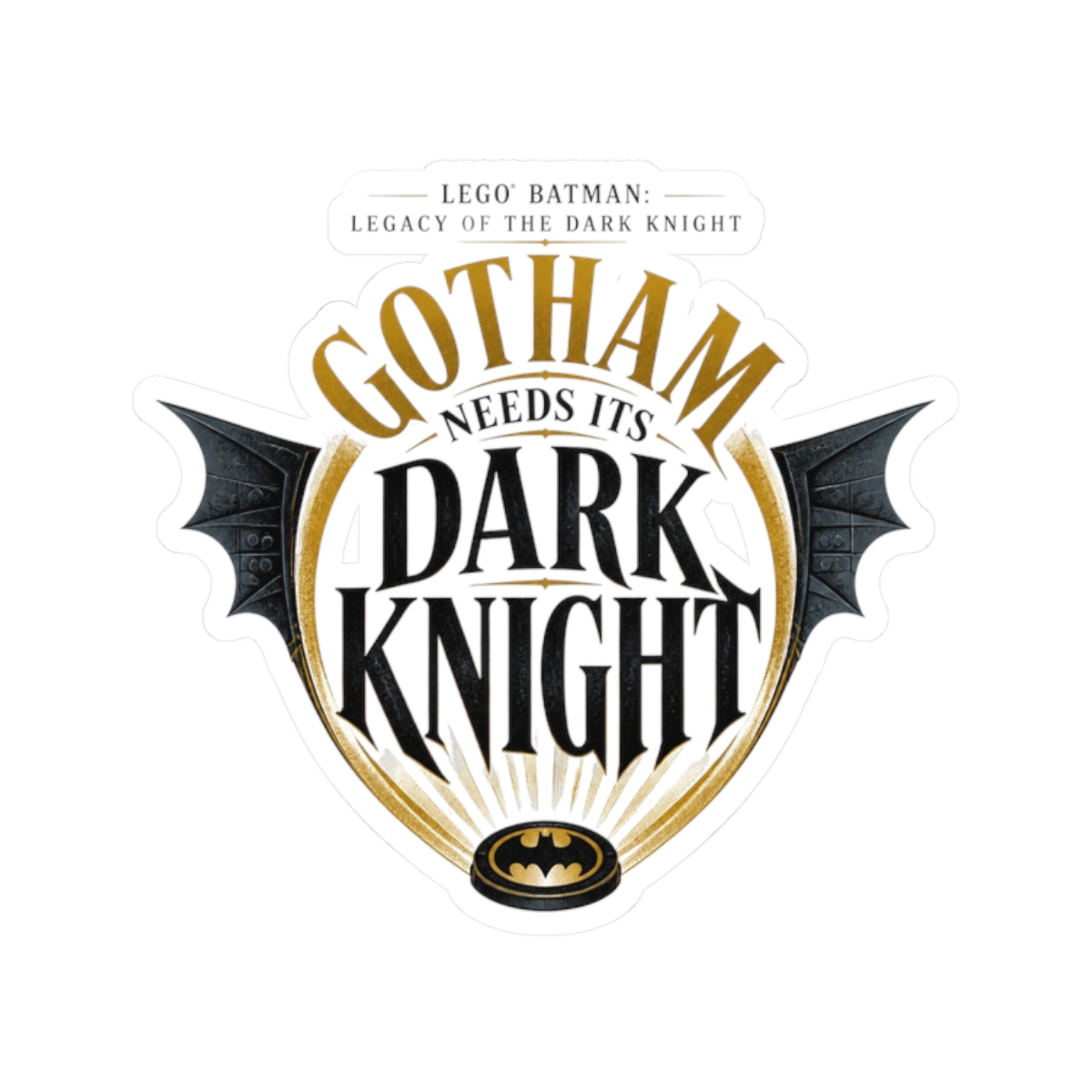 LEGO Batman: Legacy of the Dark Knight "Gotham Needs Its Dark Knight" Sticker - Official Stickers merchandise