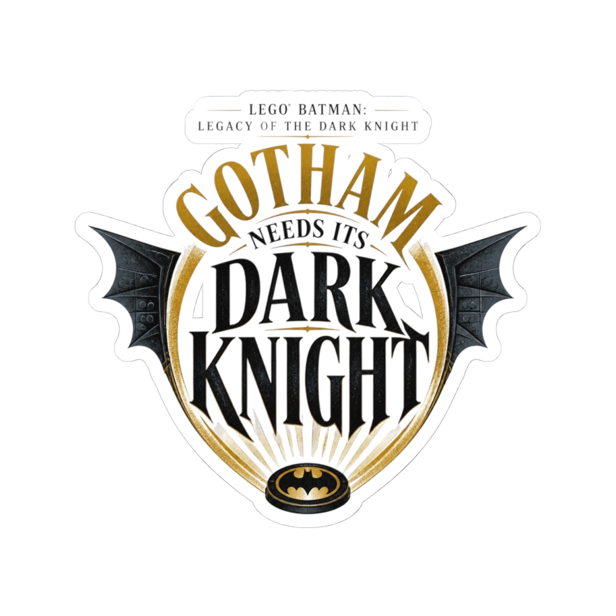 LEGO Batman: Legacy of the Dark Knight "Gotham Needs Its Dark Knight" Sticker - alternate angle 2, merchandise